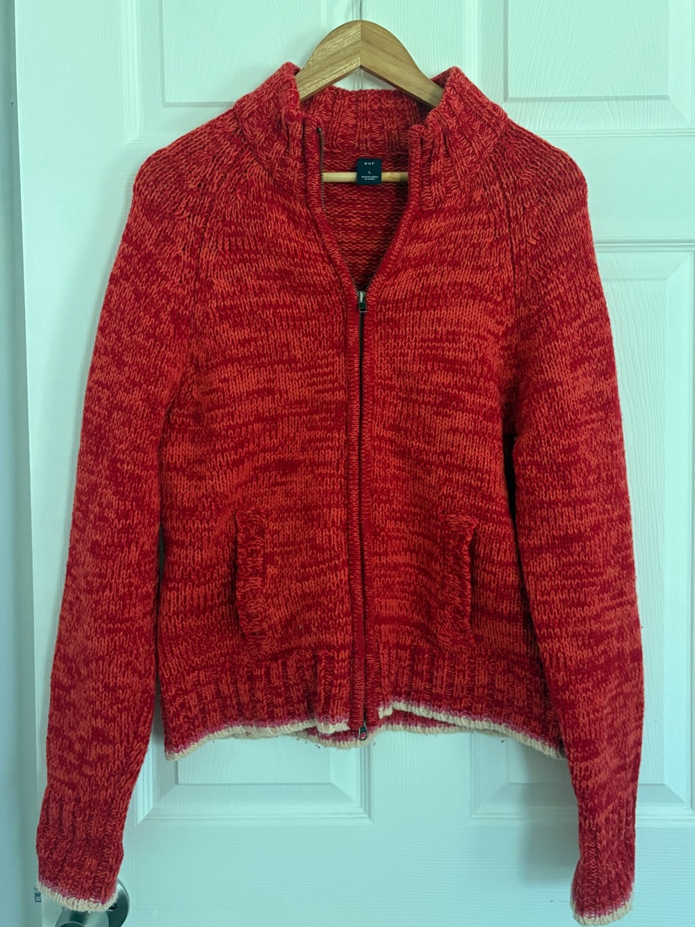 GAP 100% Lambs Wool Zip Up Sweater